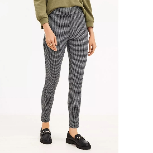 NEW Loft Houndstooth Pull On  Leggings - Picture 1 of 13